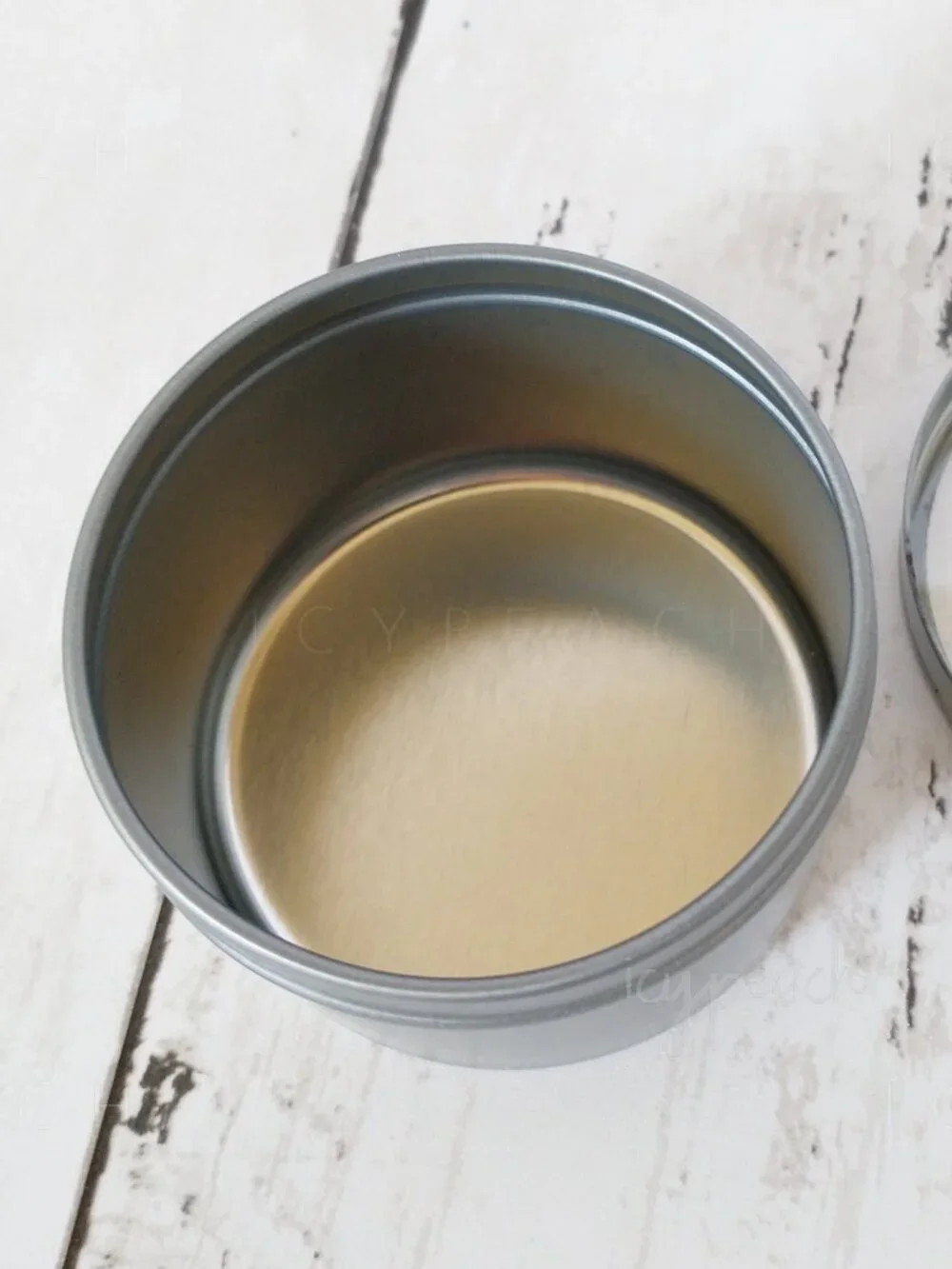 4oz Metal Tins 2 Pack Clear Lid Candle Making, Seamless Round Storage Container